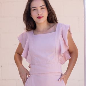 Blusa Decote quadrado Babado