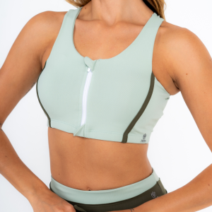 Top Cropped Zipper Galão