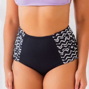 Biquíni Calcinha Hot Pant Drapeado Lateral Preto Zig